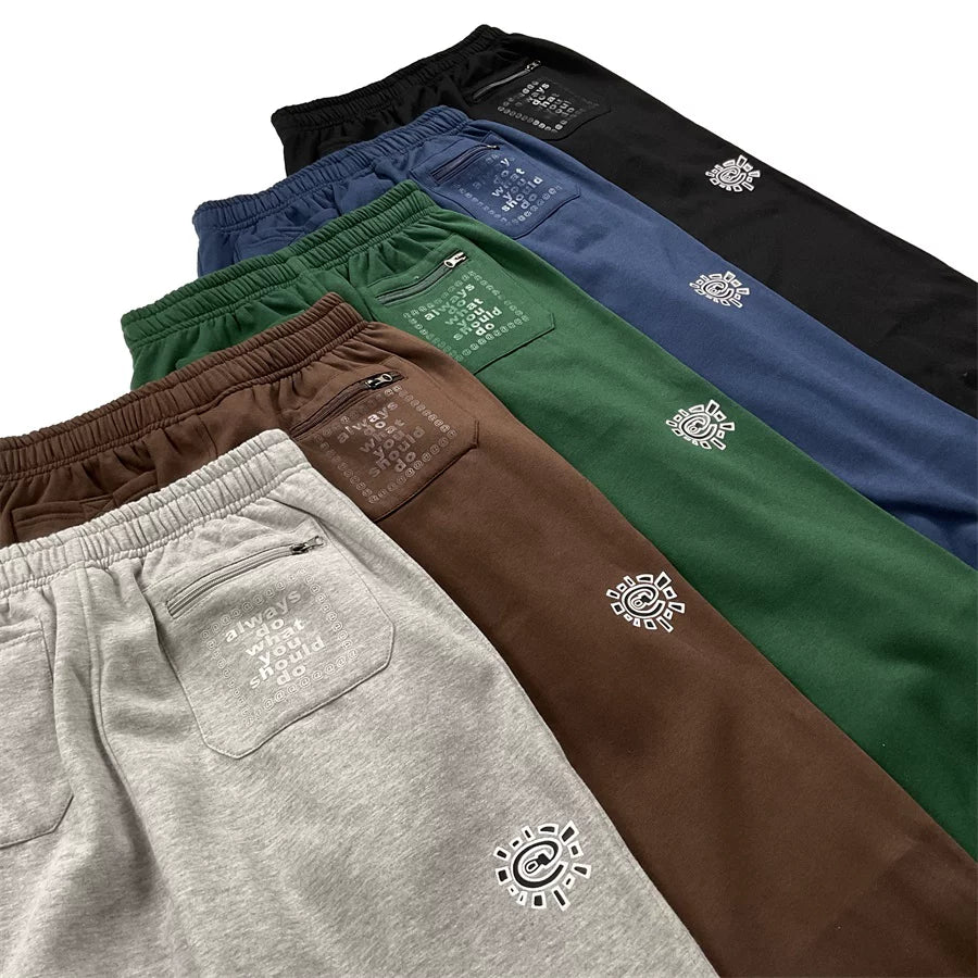 ADWYSD Sun Wrap Printed Fleece Loose Fit Casual Pants