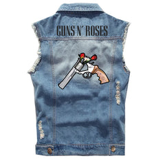 Spring Guns N 'Roses punk dark rocking sleeveless denim vest, vest, vest, denim shirt (2)