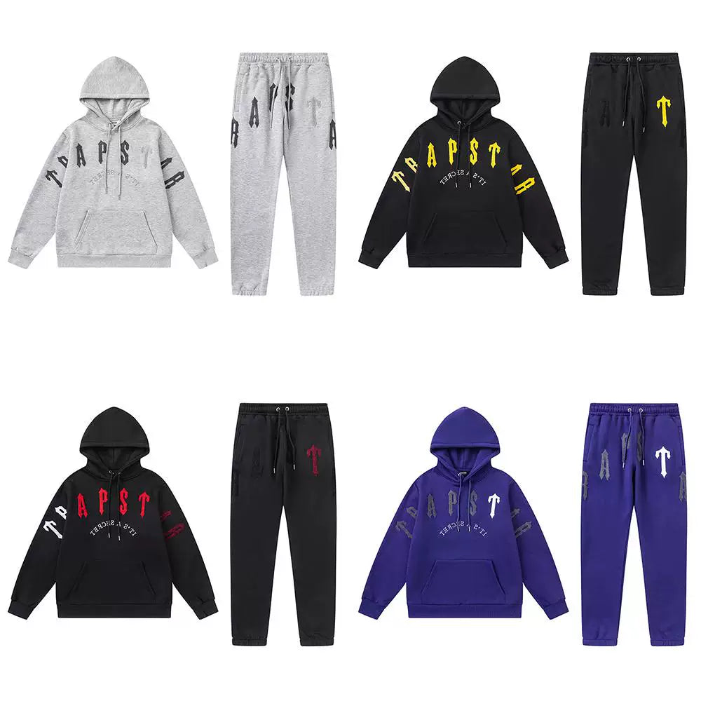 Trapstar Towel Embroidered Letter Hooded Casual Set