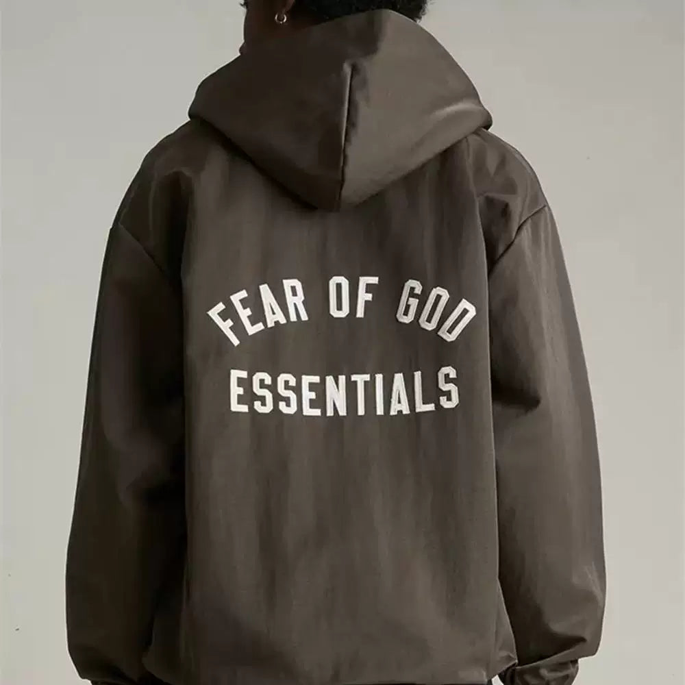 FOG polyline ESSENTIALS hooded cloth embroidered coat
