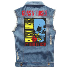 Spring Guns N 'Roses punk dark rocking sleeveless denim vest, vest, vest, denim shirt (4)