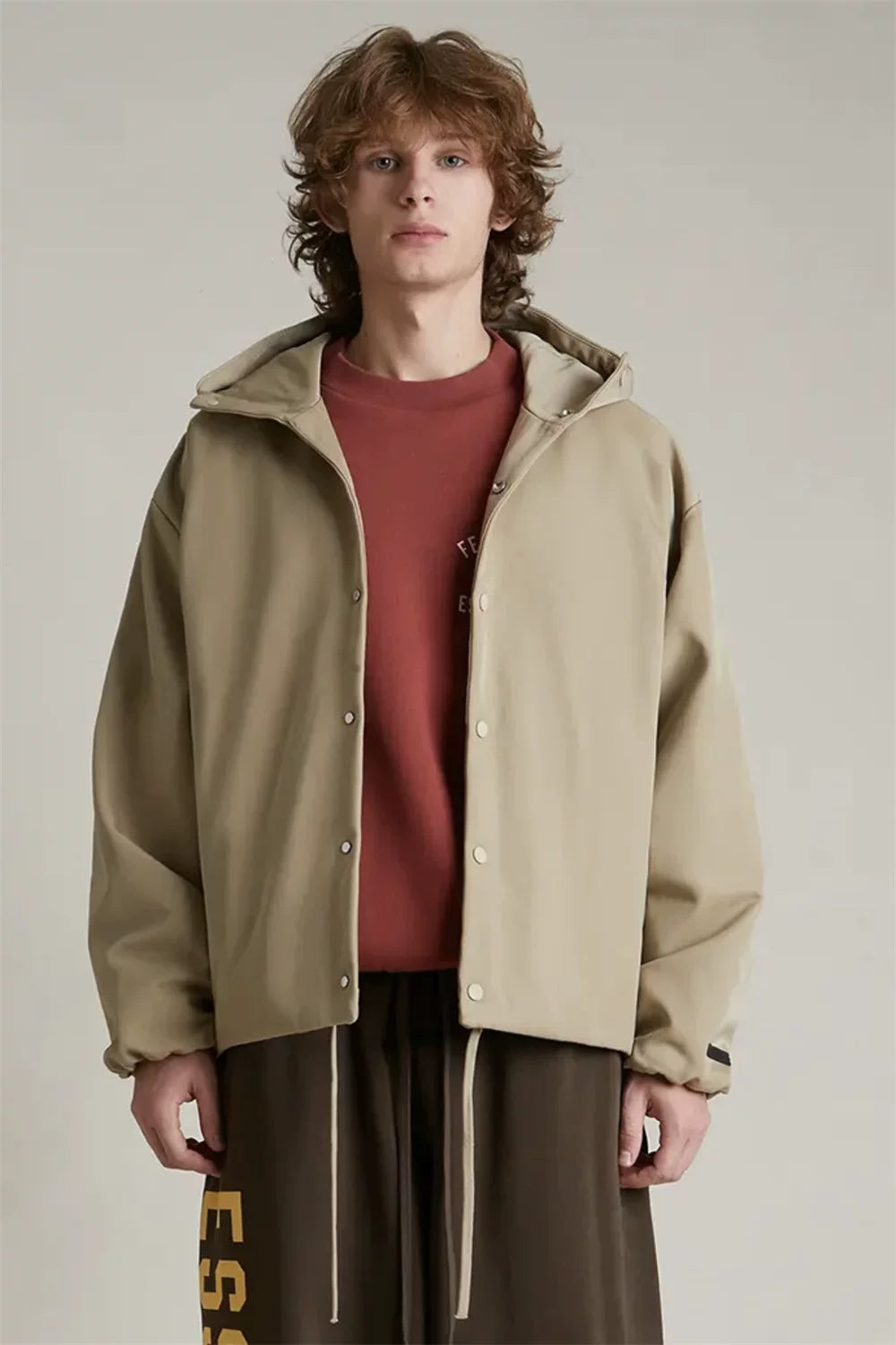 FOG polyline ESSENTIALS hooded cloth embroidered coat