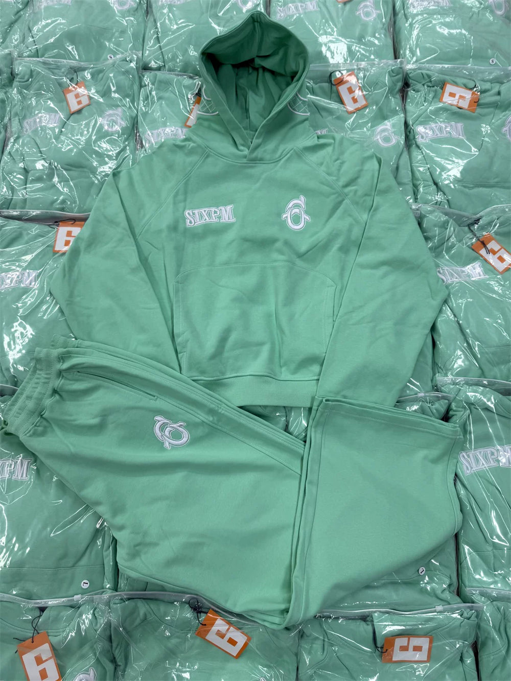 6pm Embroidered Alphabet Hoodie Set