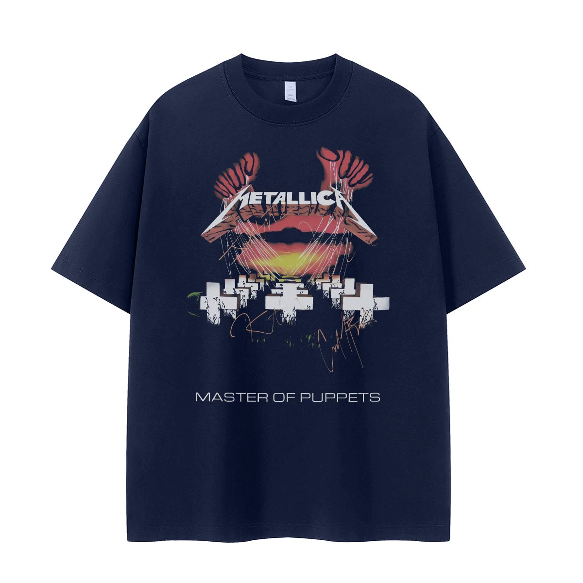 Metallica metal band retro American street niche hip-hop design vtg rock short sleeved T-shirt
