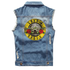 Spring Guns N 'Roses punk dark rocking sleeveless denim vest, vest, vest, denim shirt (2)
