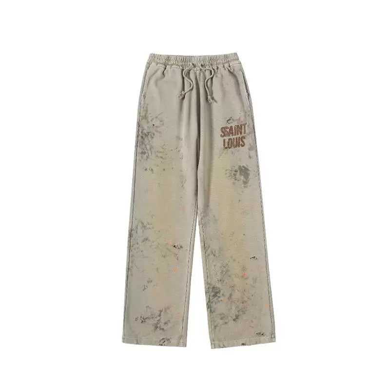 SSSAINT LOUIS - Murky dark straight-fit casual pants