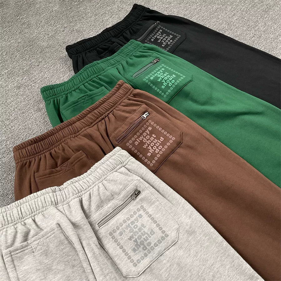 ADWYSD Retro Couple Loose Straight Leg Pants