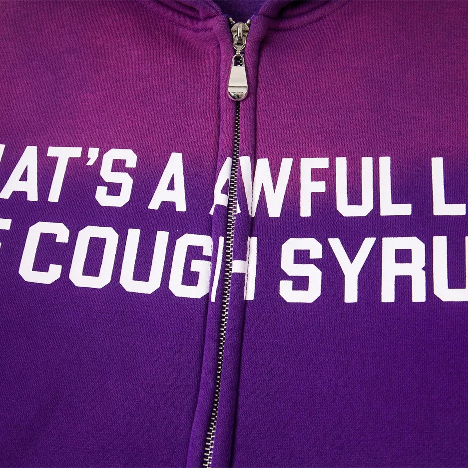 That's A AWFUL LOT OF COUGH SYRUP letter print casual set