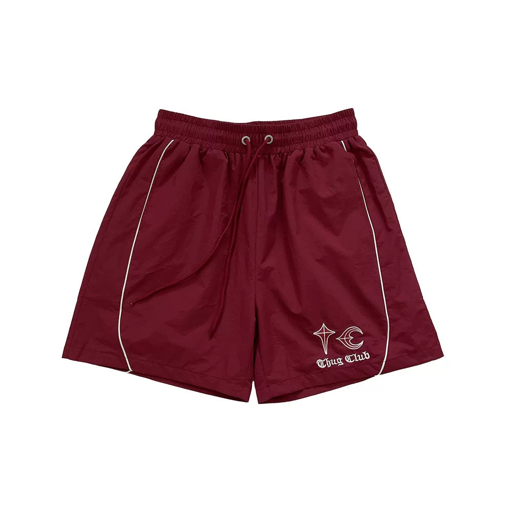 Thug Club Star and Moon Embroidered Casual Shorts