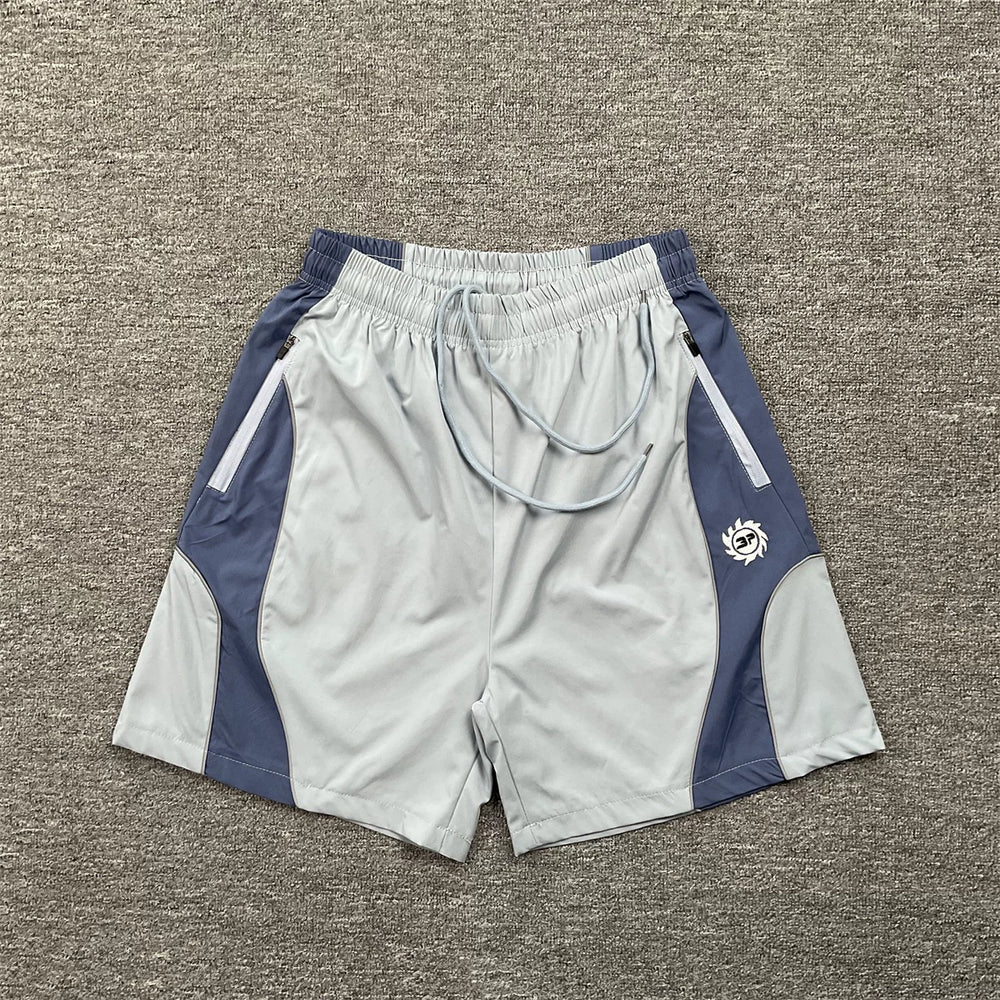 Broken Planet Color-Contrast Plaid Jogging Shorts