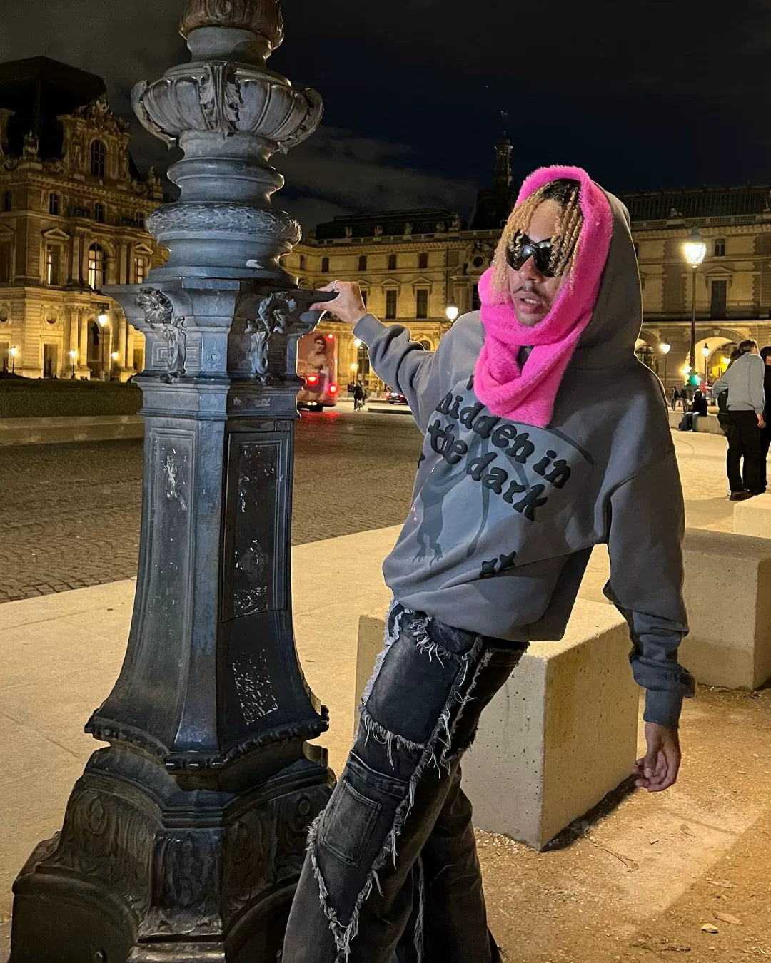 Broken planet Hooded sweatshirt set with puff print