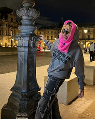 Broken planet Hooded sweatshirt set with puff print