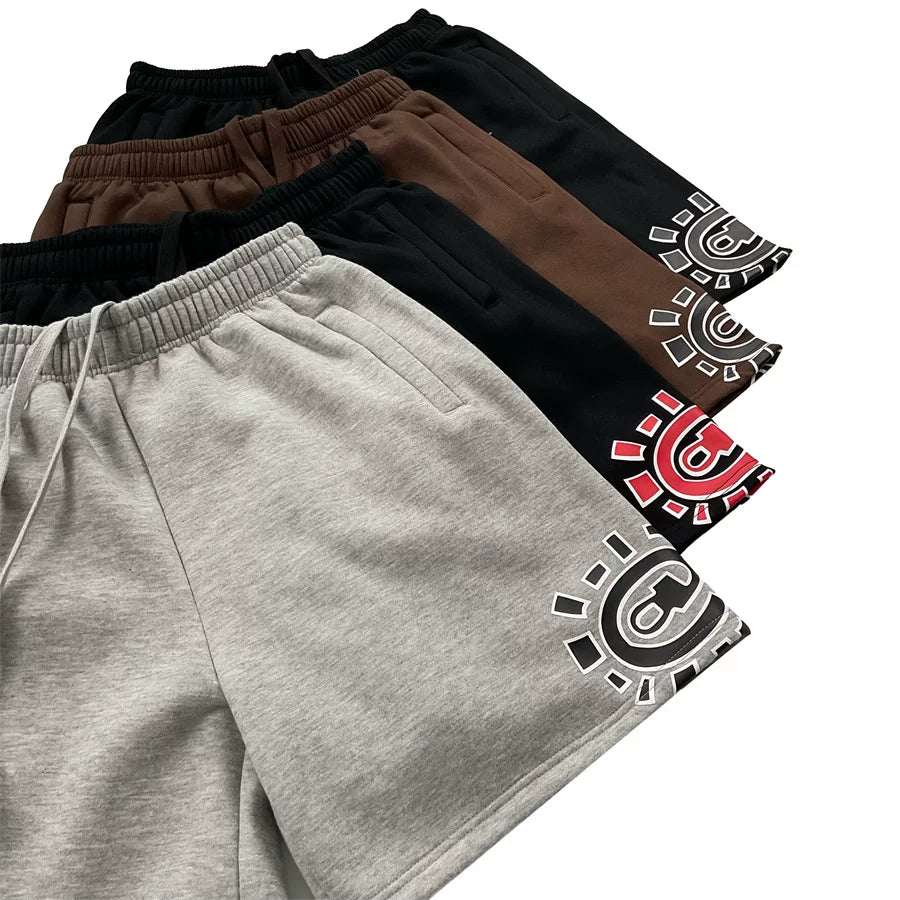 ADWYSD Printed Loose Drawstring Shorts