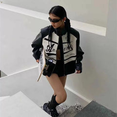 AIME LEON DORE stand collar biker jacket