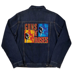 春秋款欧美复古Guns N’ Roses枪花乐队街头摇滚机车牛仔外套男 (2)