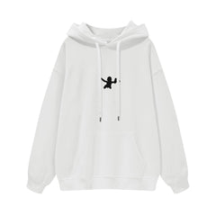 NIRVANA Nirvana Rock Band American Street Gun Flower Nirvana Black Gray White Pure Cotton Hooded Round Neck Sweatshirt (3)