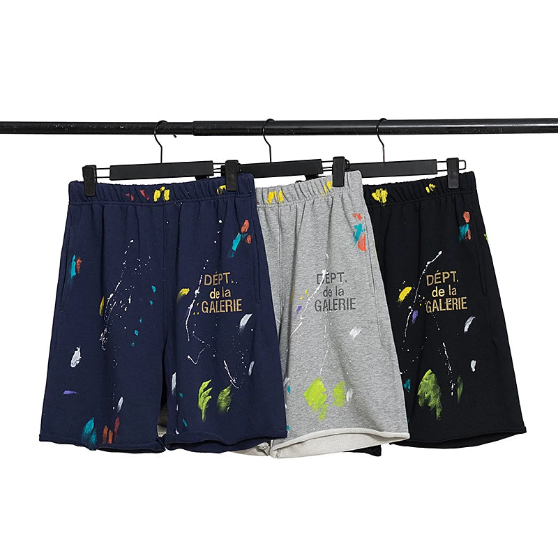 Gallery Dept Splatter Painting Denim Shorts
