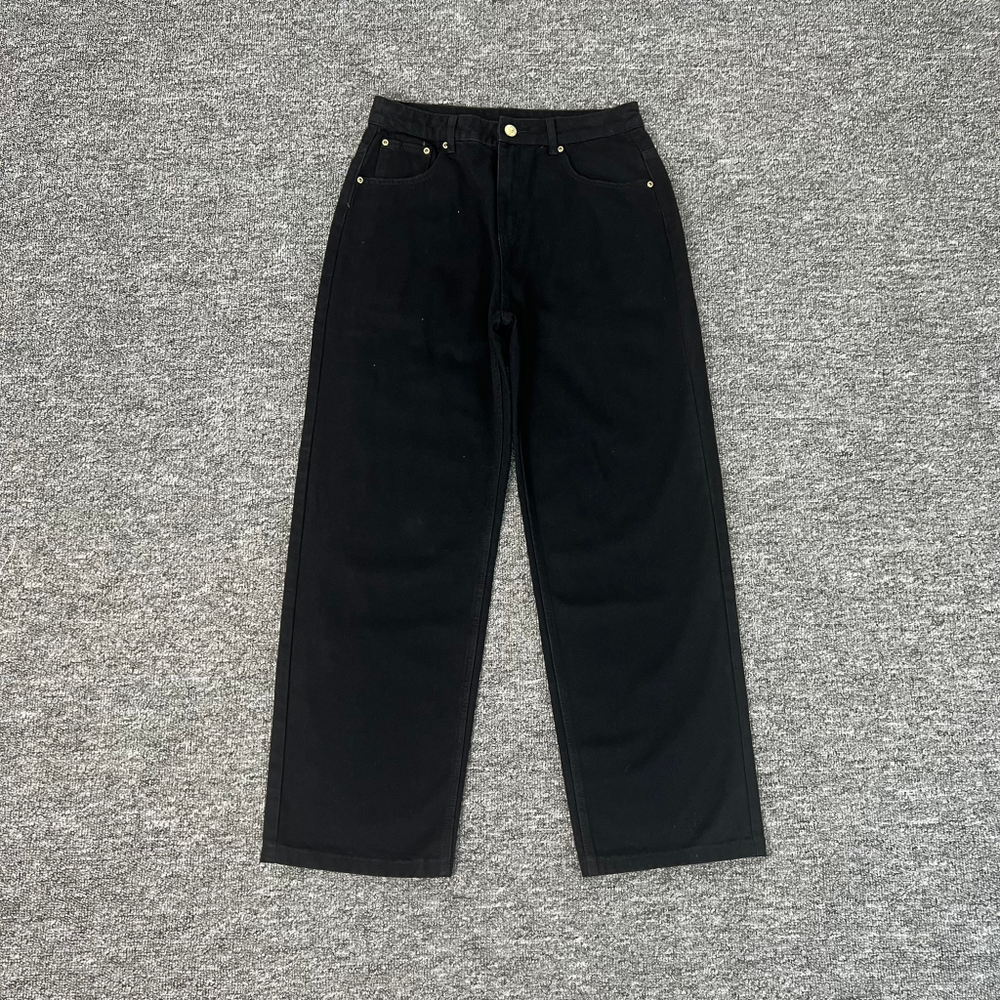 "Defend Awakening" Denim Black Straight Leg Jeans