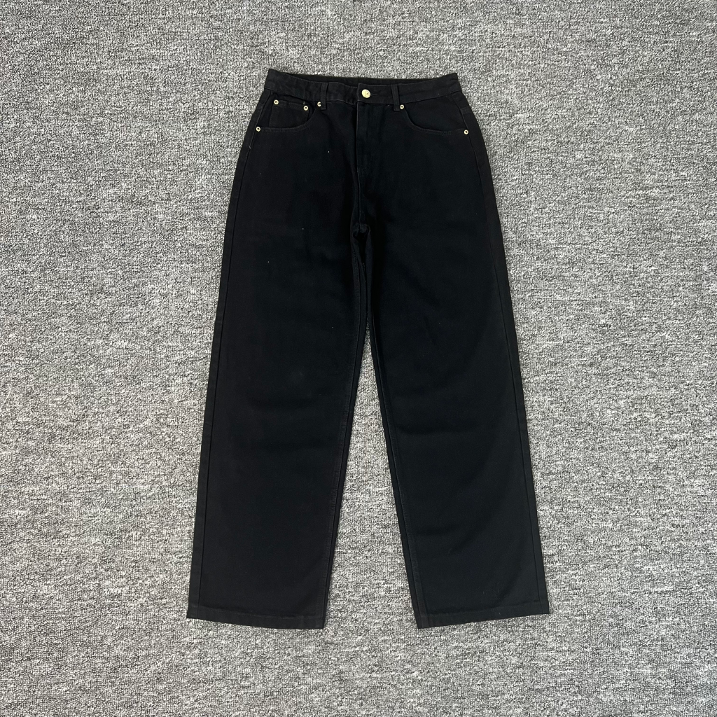 "Defend Awakening" Denim Black Straight Leg Jeans