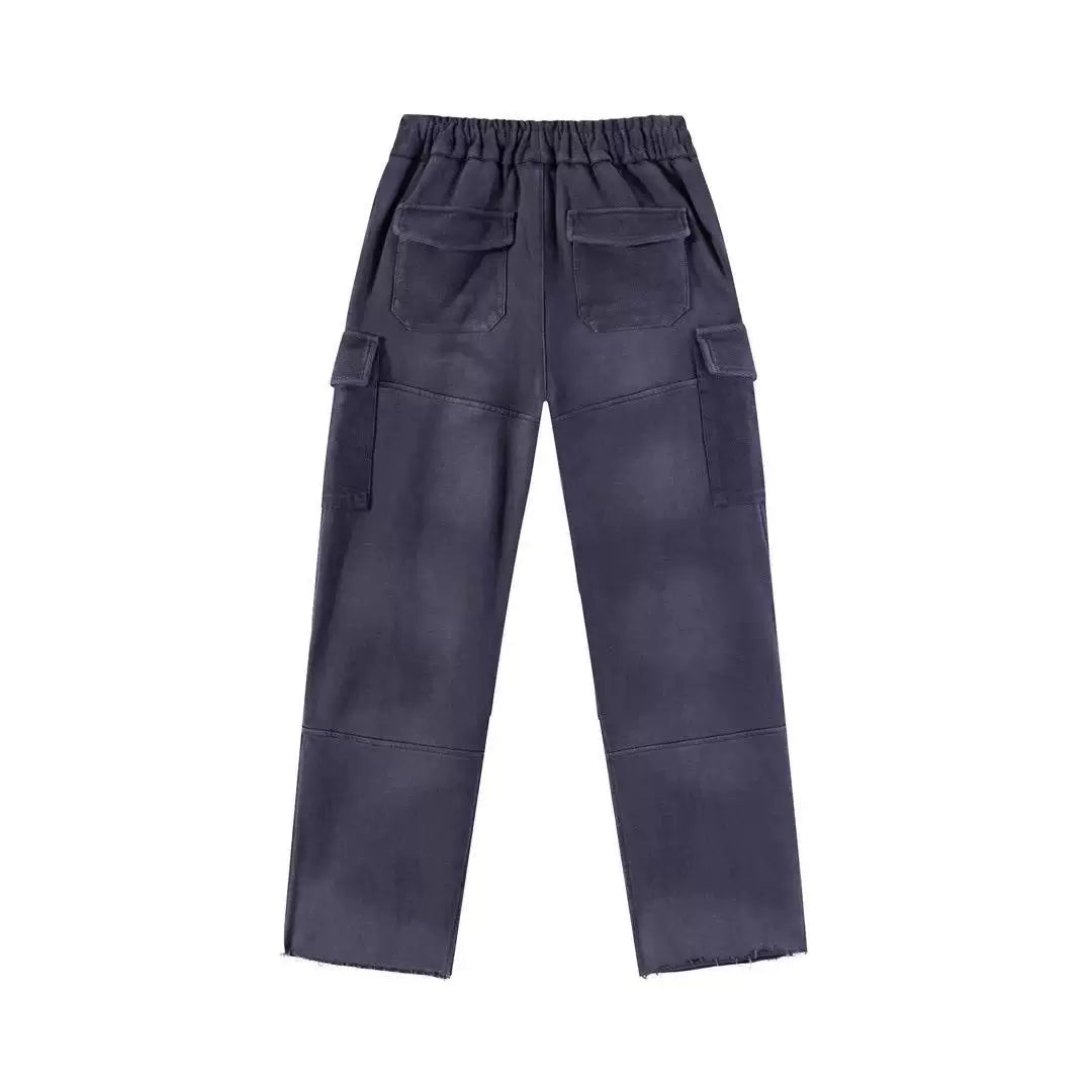Hide in Hills Washed and Distressed Denim Joggers