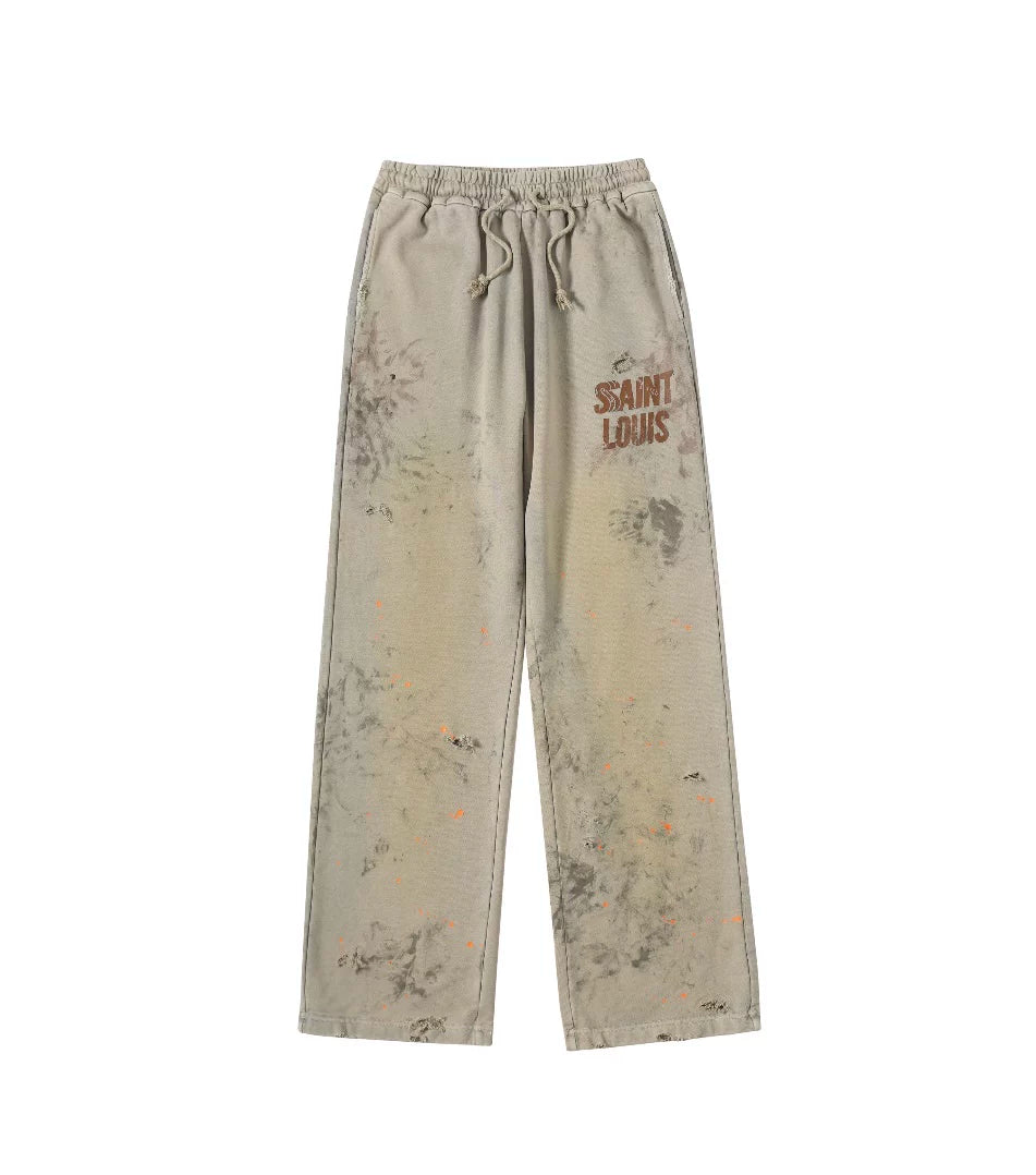 SSSAINT LOUIS - Murky dark straight-fit casual pants