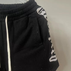 GODSPEED Embroidered Letters Full Diamond Casual Shorts
