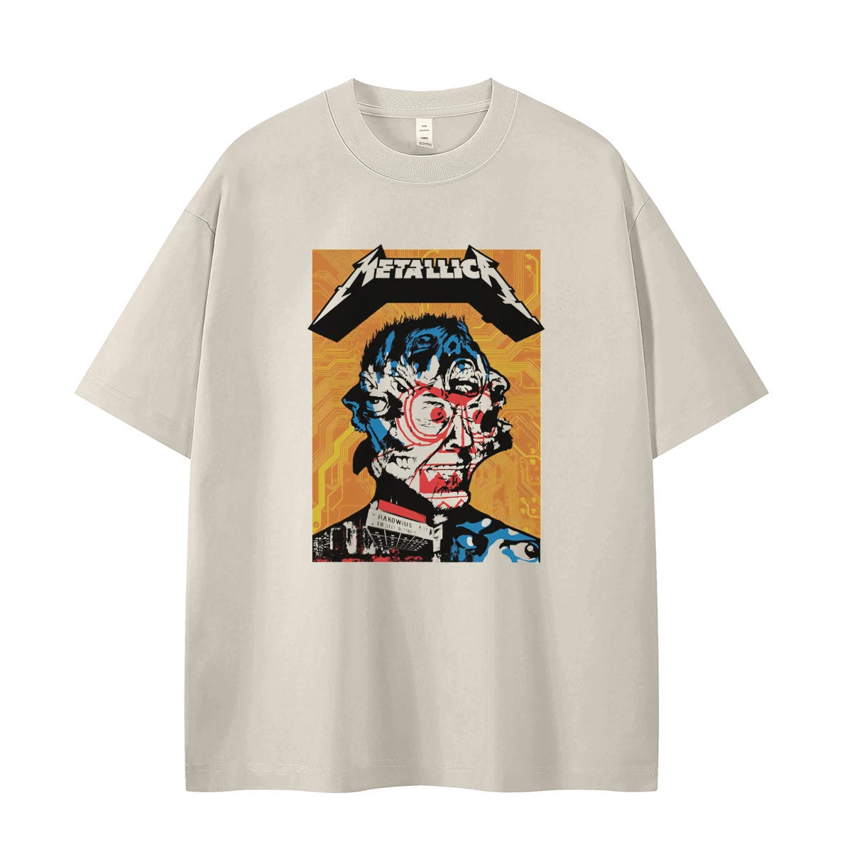 Metallica metal band retro American street niche vtg loose shoulder pure cotton rock short sleeved T-shirt