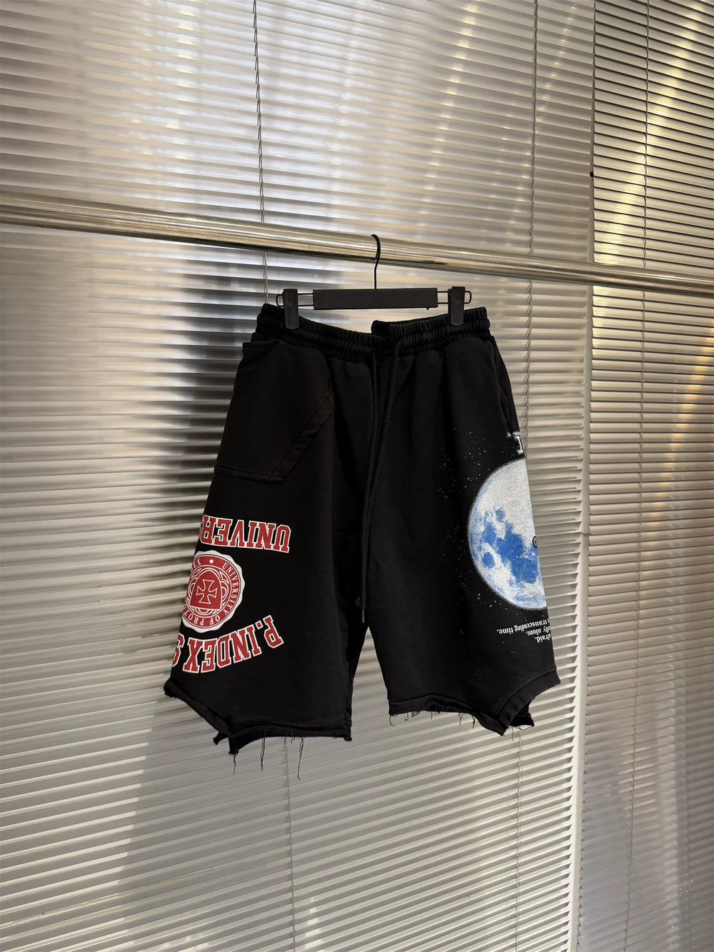 Protocol Index Casual Patchwork Letter Print Shorts