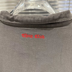 Thug club Letter Embroidered Washed Vintage Jacket