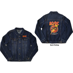 Gunslinger ACDC band Nirvana rock deep blue lapel denim jacket European and American street motorcycle denim jacket (2)