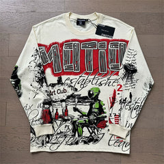 MIXED EMOTION Vintage Apocalyptic Art Club Long-Sleeve T-Shirt