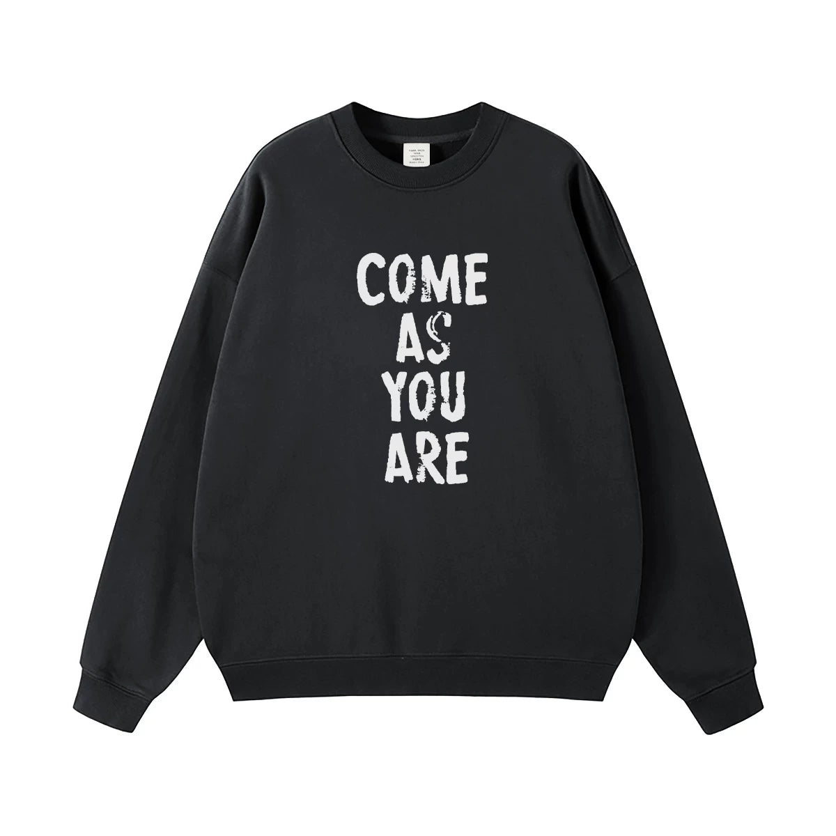 NIRVANA Nirvana Rock Band American Street Gun Flower Nirvana Black Gray White Pure Cotton Hooded Round Neck Sweatshirt (5)