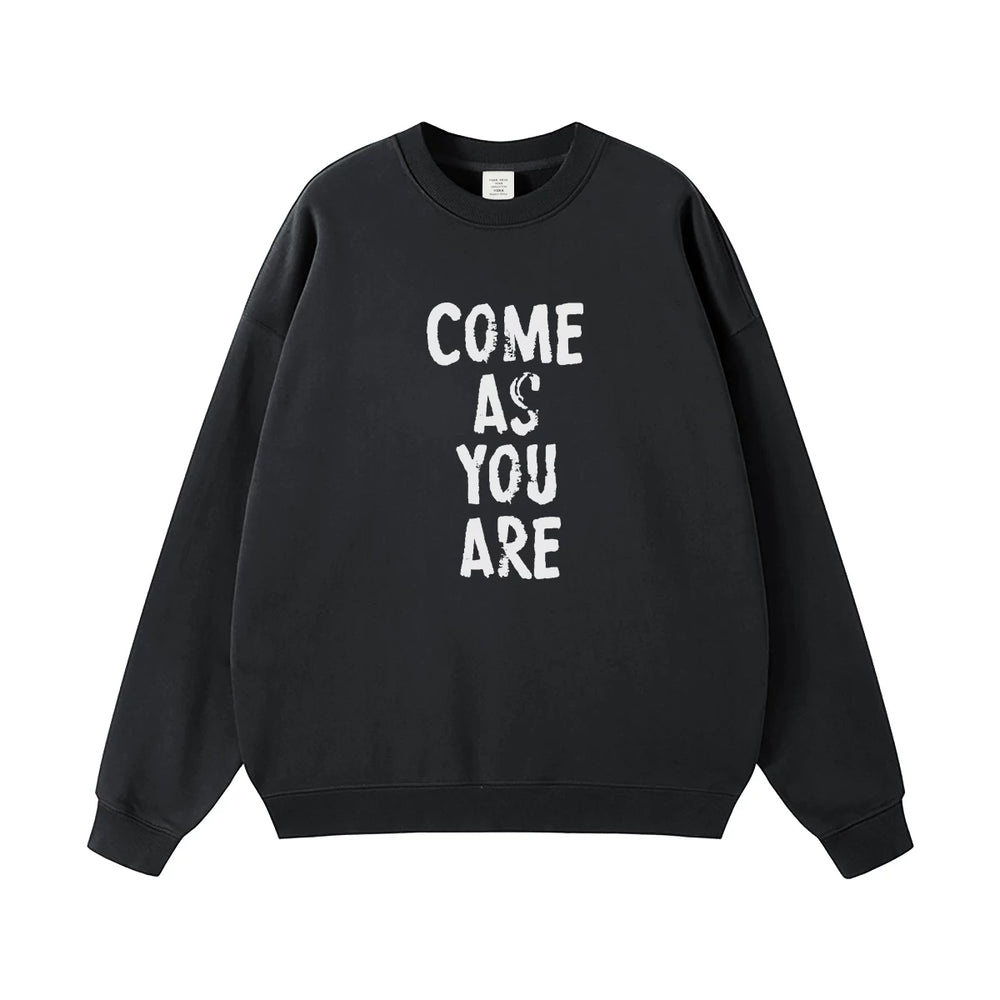 NIRVANA Nirvana Rock Band American Street Gun Flower Nirvana Black Gray White Pure Cotton Hooded Round Neck Sweatshirt (5)