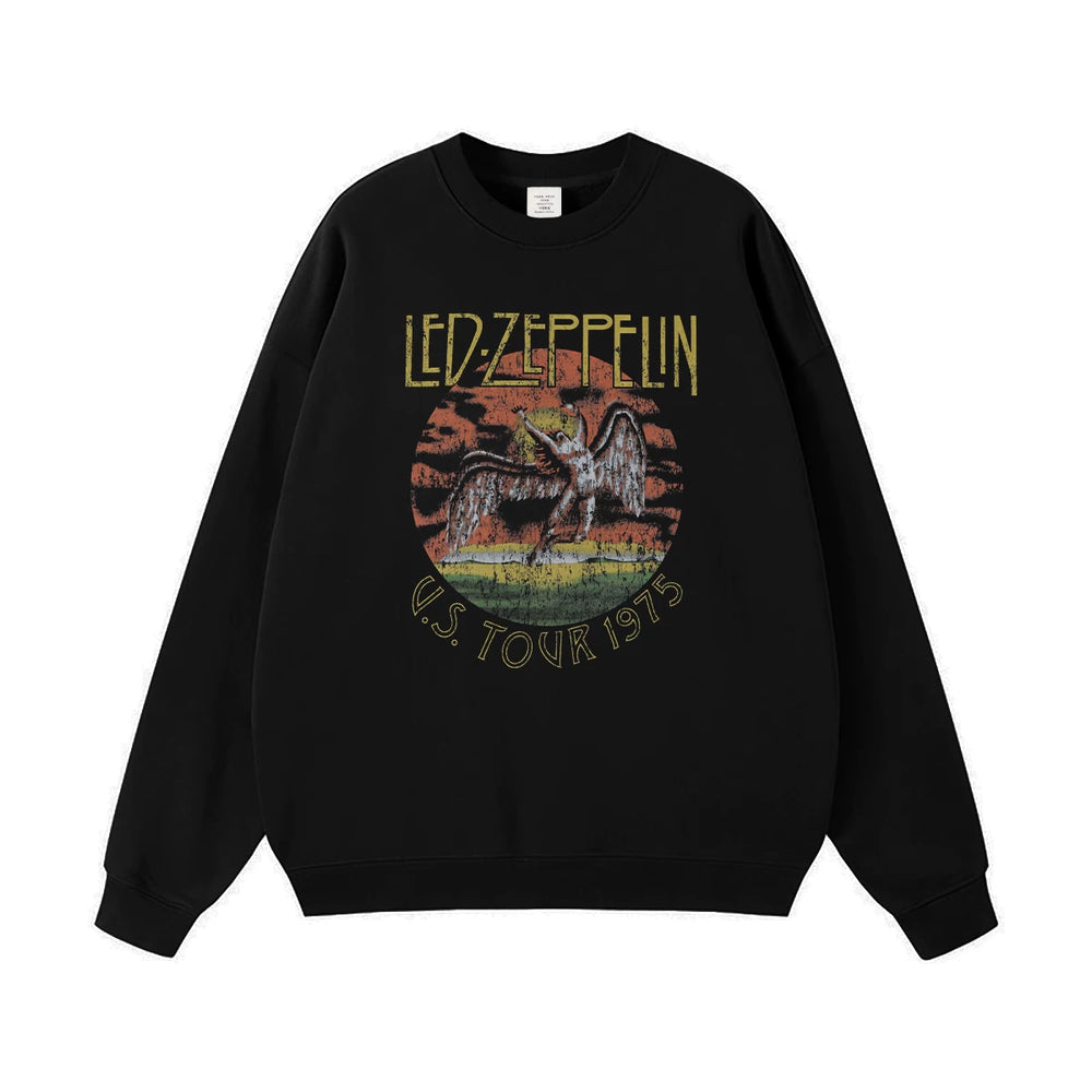 Led Zeppelin齐伯林飞艇摇滚乐队pink floyd涅槃男女连帽圆领卫衣 (1)
