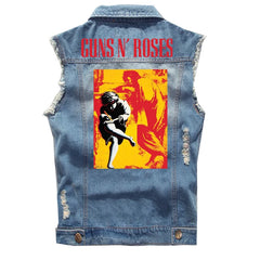 Spring Guns N 'Roses punk dark rocking sleeveless denim vest, vest, vest, denim shirt (1)