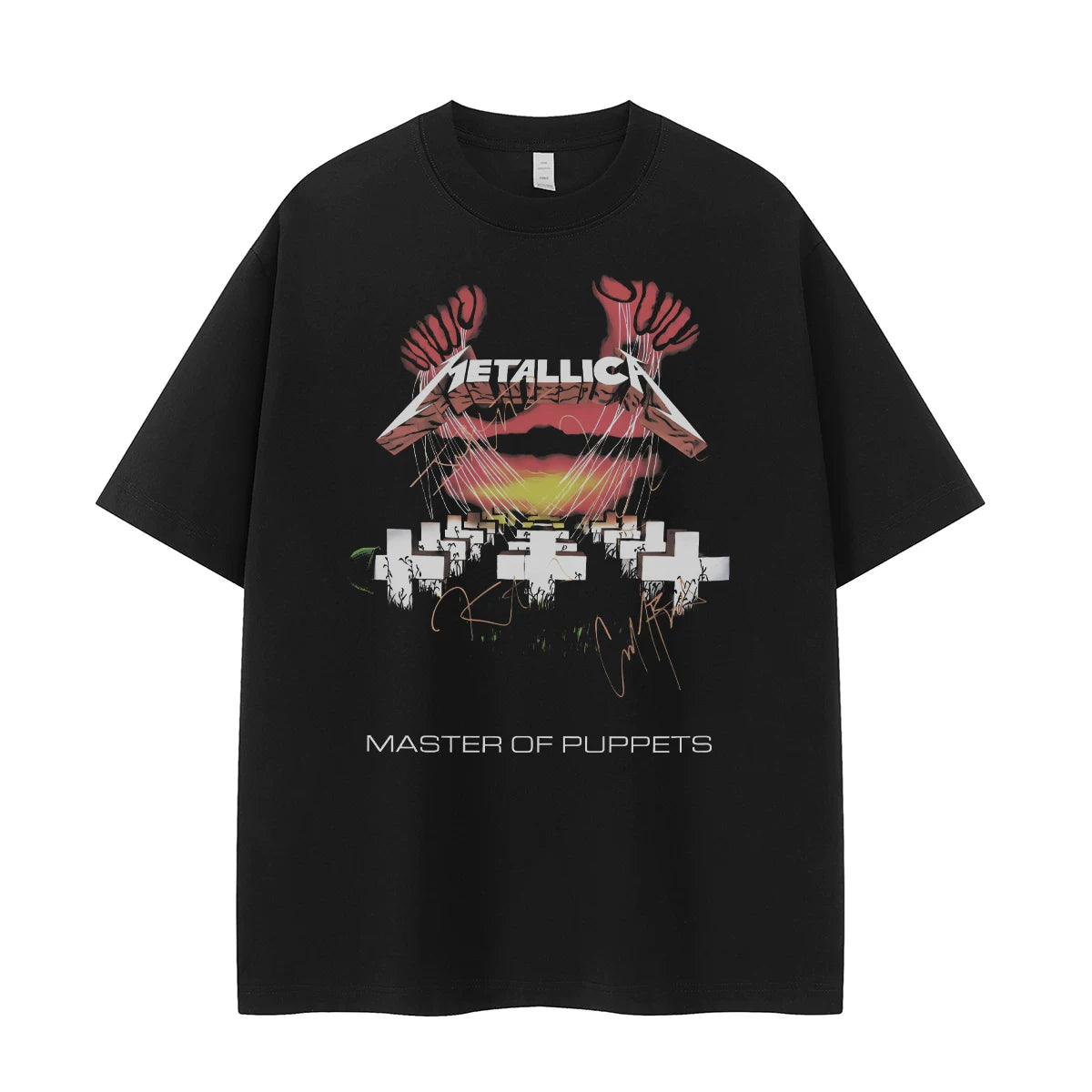 Metallica metal band retro American street niche hip-hop design vtg rock short sleeved T-shirt