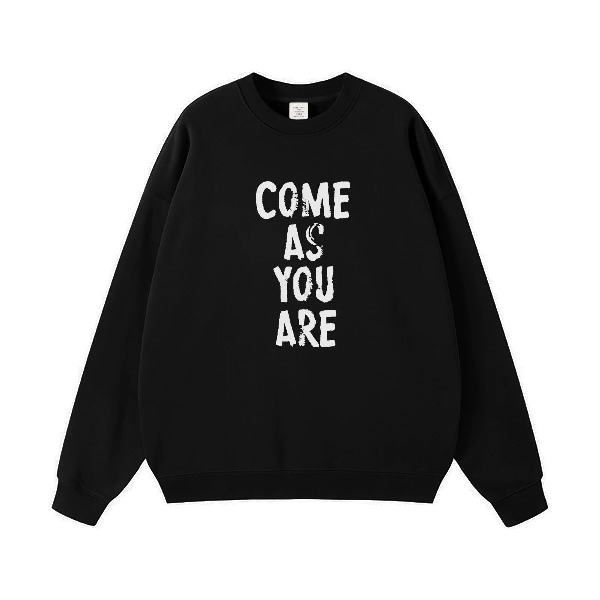NIRVANA Nirvana Rock Band American Street Gun Flower Nirvana Black Gray White Pure Cotton Hooded Round Neck Sweatshirt (5)