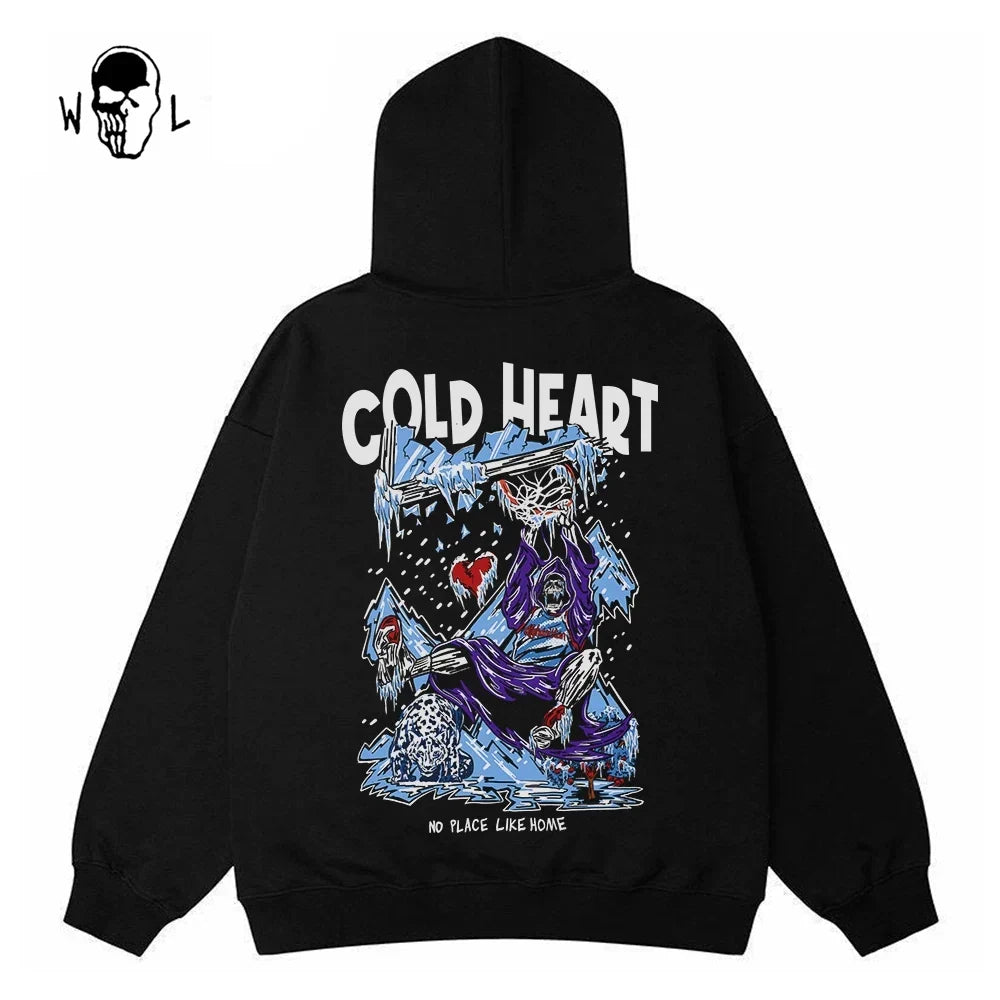 Warren Lotas Cold Heart Ice Theme Hoodie - Black