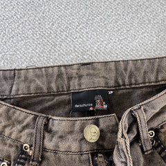 Derschutze Vintage Embroidered Denim Pants