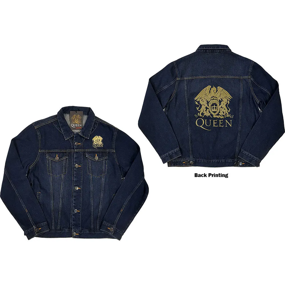Gunslinger ACDC band Nirvana rock deep blue lapel denim jacket European and American street motorcycle denim jacket (1)