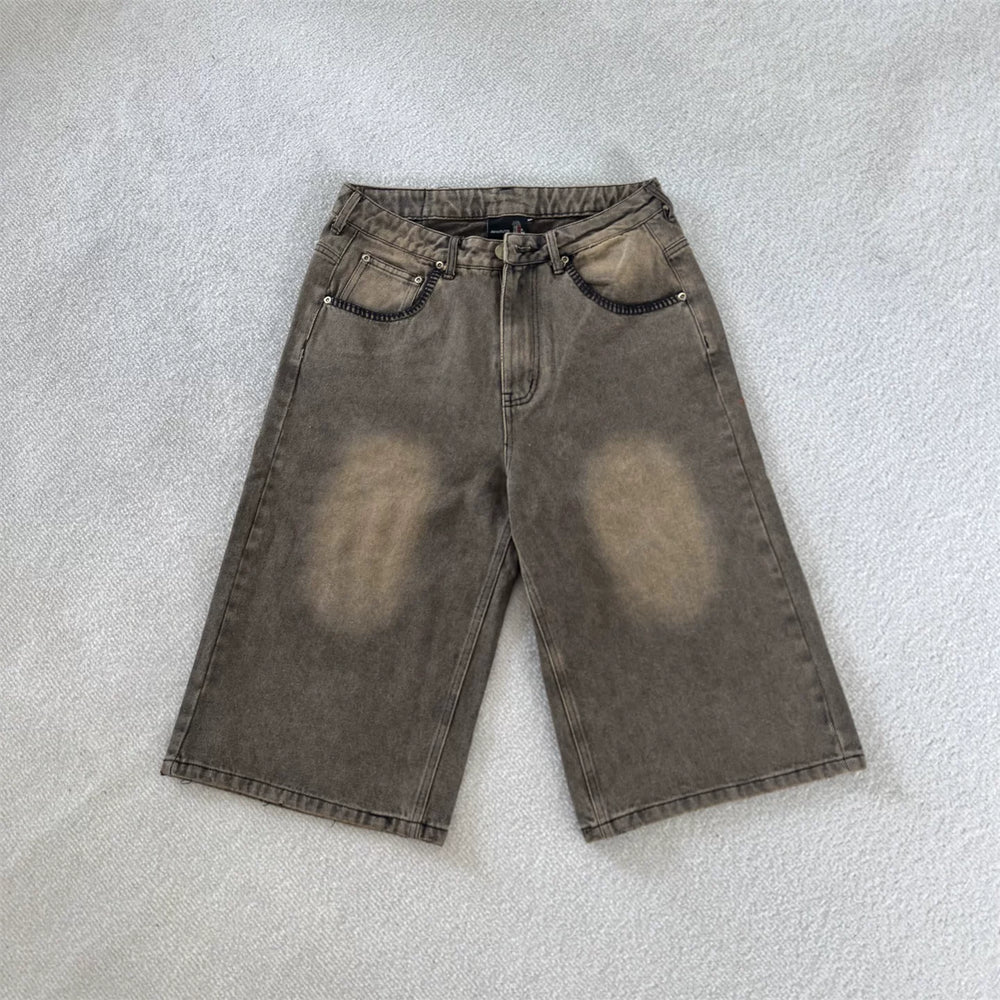 Derschutze Vintage Embroidered Denim Pants