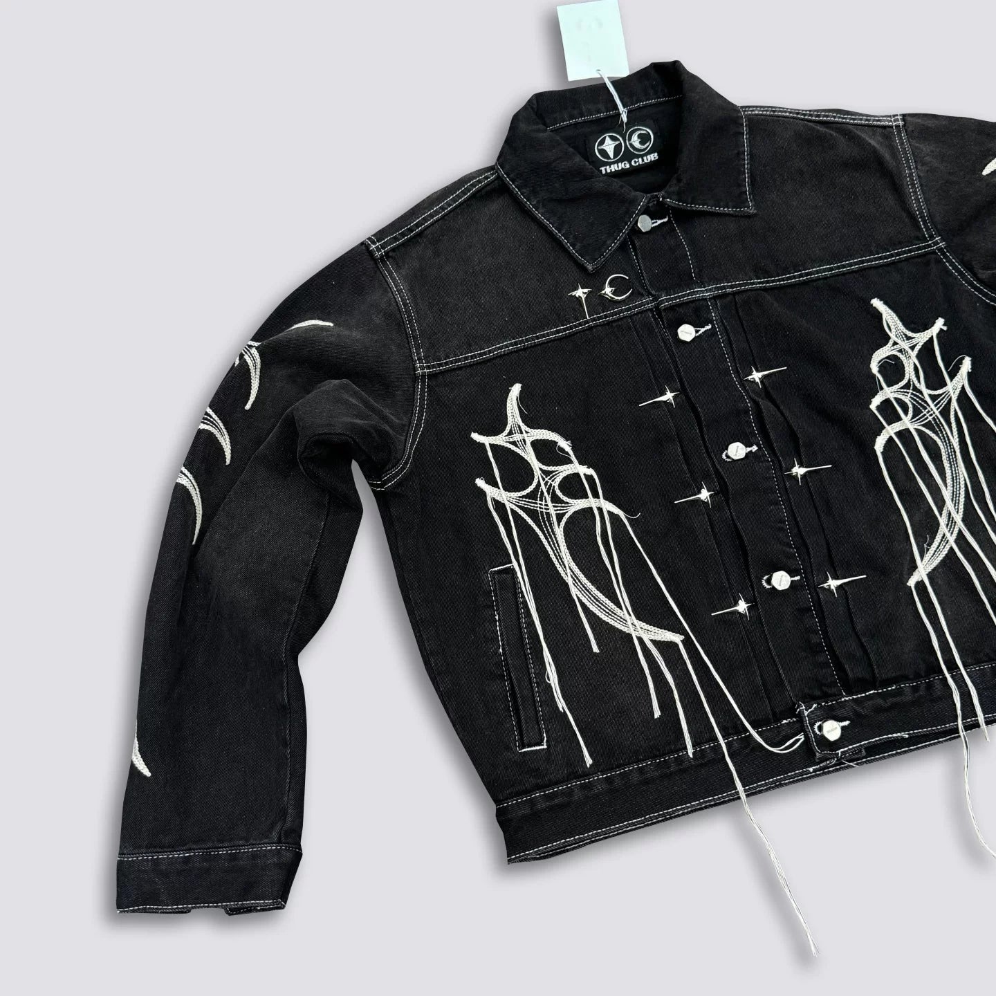 Thug Club Tassel Embroidered Denim Fashion Set