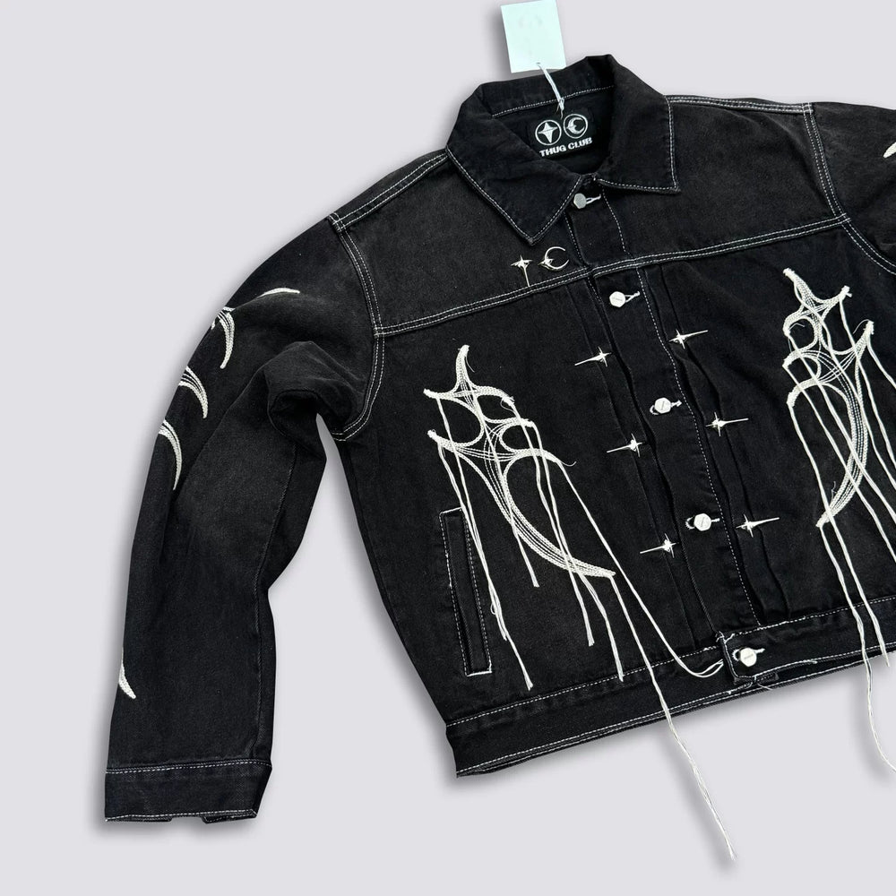 Thug Club Tassel Embroidered Denim Fashion Set