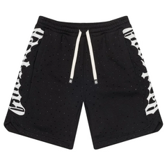 GODSPEED Embroidered Letters Full Diamond Casual Shorts
