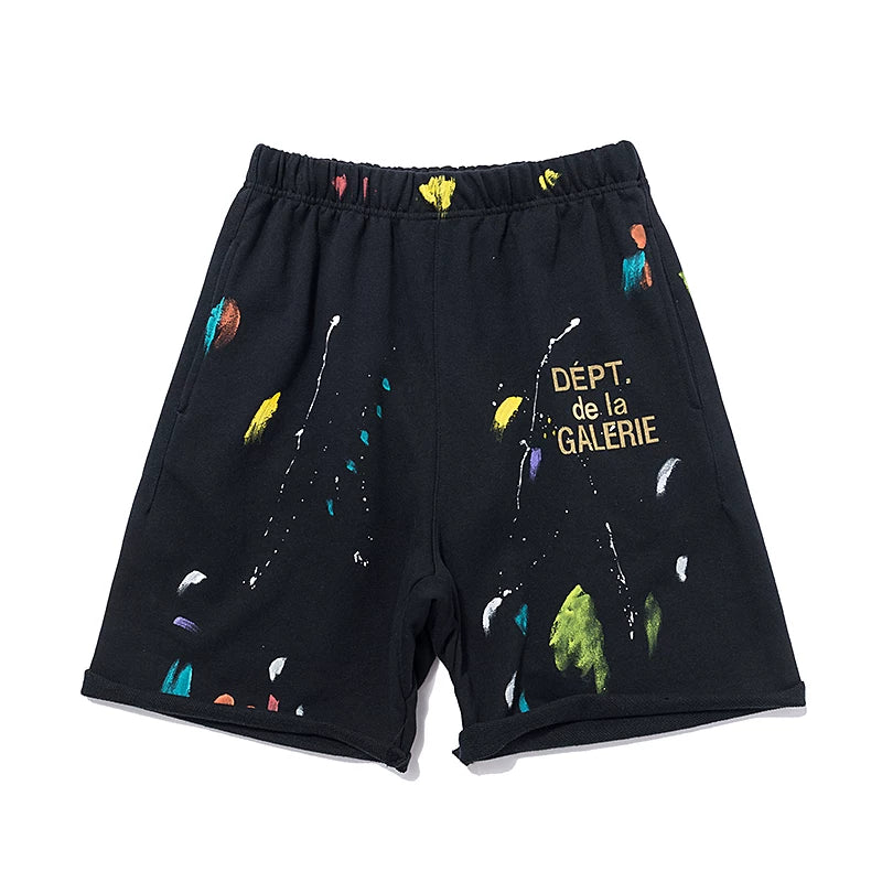 Gallery Dept Splatter Painting Denim Shorts