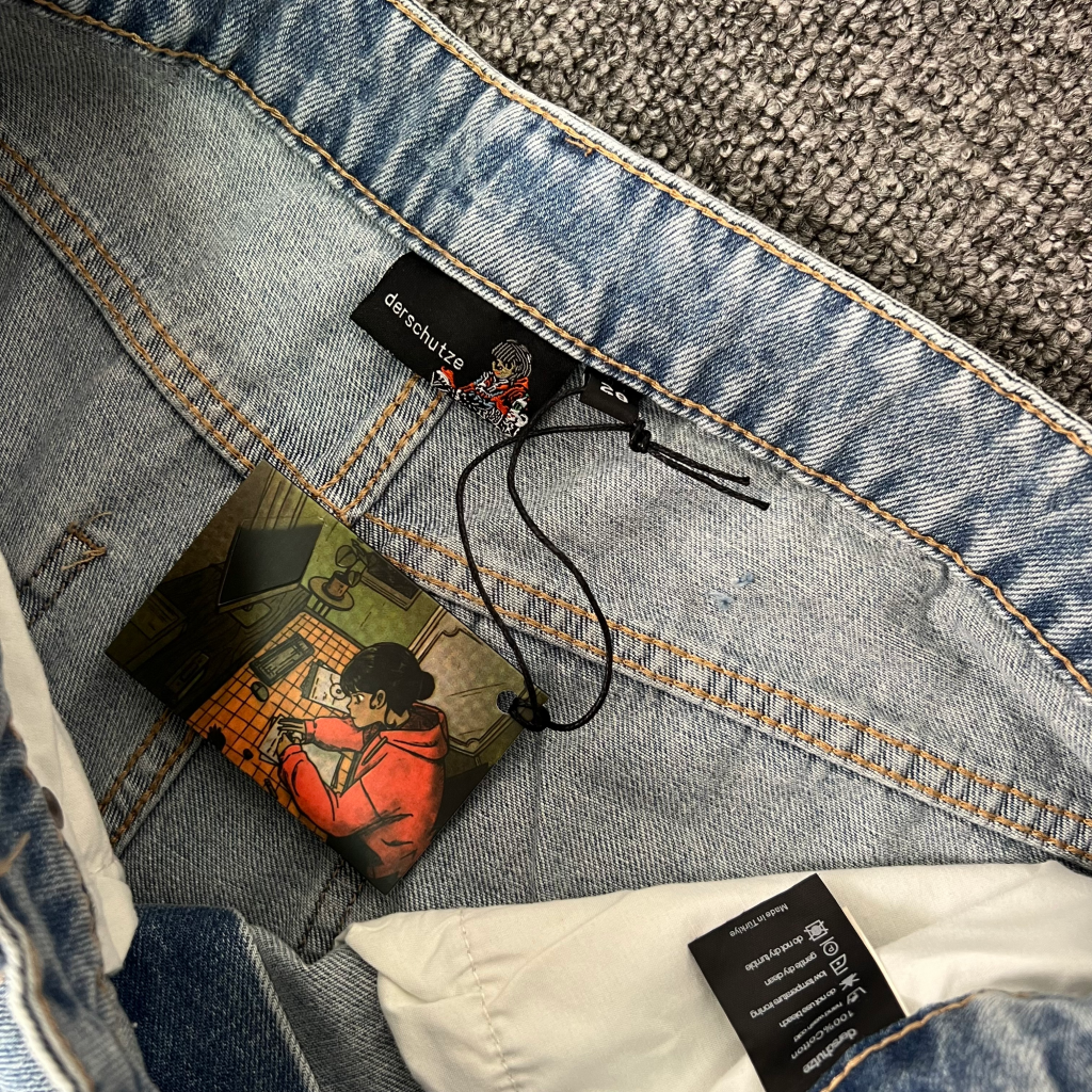 Derschutze Yasmin V3 Jorts Blue Updated Fit Embroidered Jeans