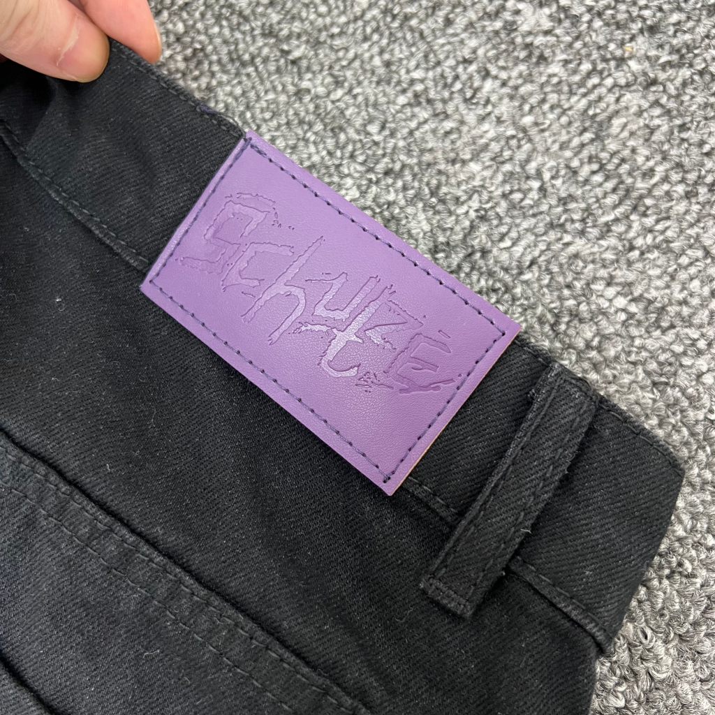 "Defend Awakening" Denim Black Straight Leg Jeans