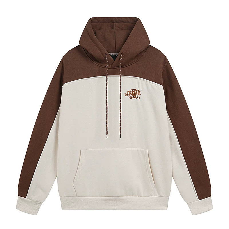 Syna letter embroidery color block casual set