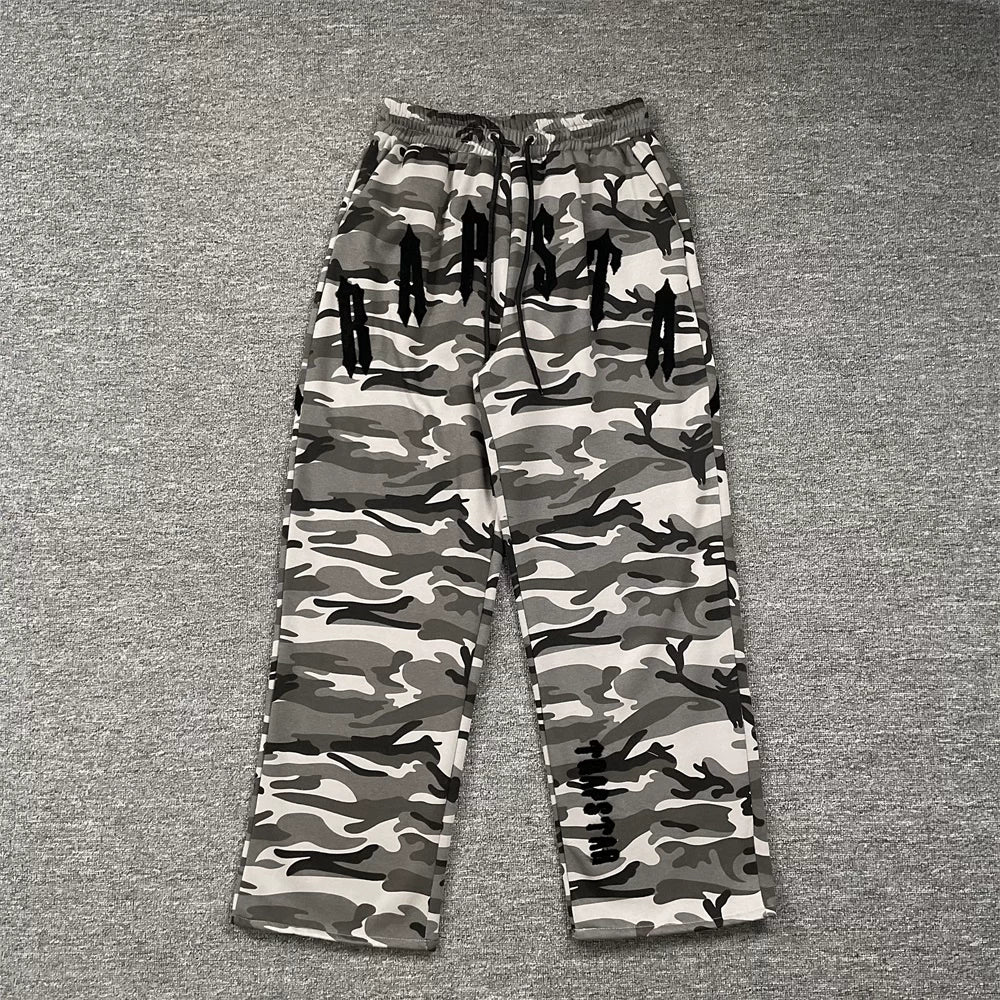 TRAPSTAR Towel Embroidered Straight-Tee Casual Pants