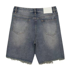 Gallery Dept hole damage washed denim shorts